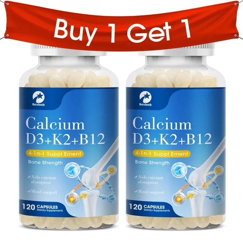 Kexinsh Vitamin D3K2 Capsules Vb12 Calcium Support Calcium Absorption Bone Teeth Heart Brain Health Joints Immune Function — image 8