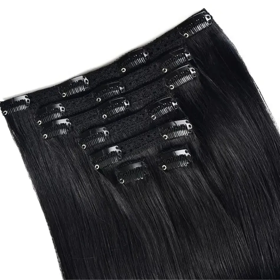100% Real Human Hair Blonde Clips In Hair Extensions Bundles Natural Black Bulks Blonde 613 Piano Colored Brazilian Hair 30 inch
