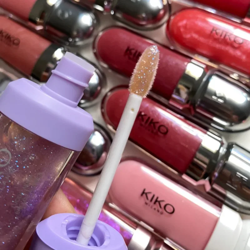 Original Kiko 3D Mirror Lip Glaze Waterproof Non Fading and Non Stick Cup Gentle Bean Paste Color Fine Shiny Point Charm Red — image 4