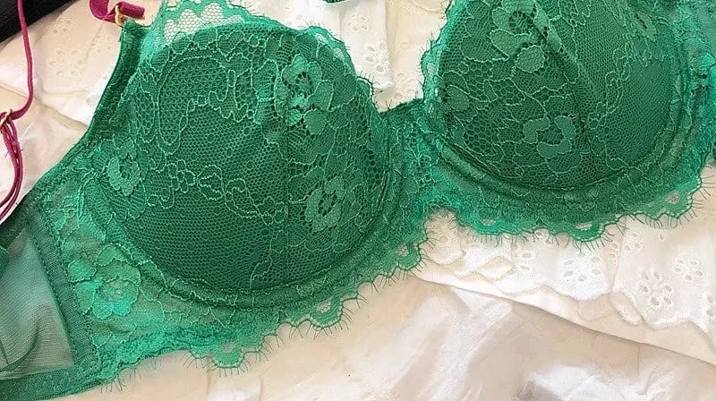 African Dopamine French Lace Underwire Bra Set Push-Up Minimizer Sexy Lingerie for Big Bust Women Thin Soft Cups — image 8
