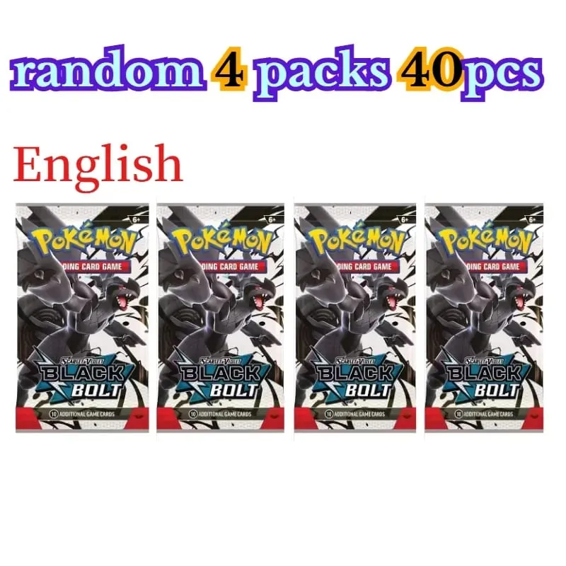 Menyenangkan 40 Buah Paket Kartu Pokemon 4 Set Sun Moon Violet 151 Kartu Perdagangan Inggris Mainan Koleksi Hadiah Halloween Fantasi Sci Fi — image 25