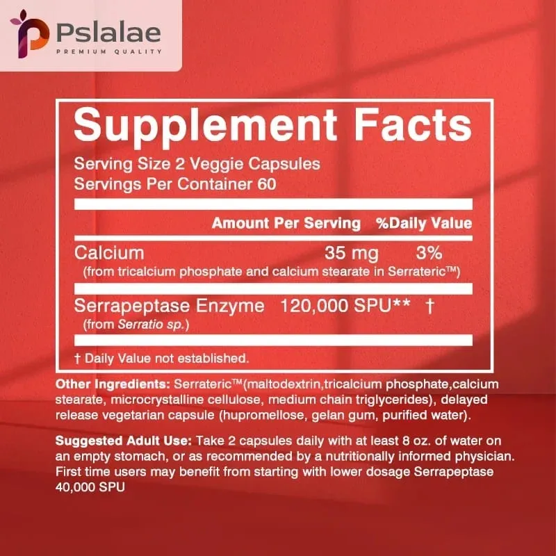 High Potency Serratiopeptidase Capsules - Supports Sinus Health and Airway Function and Improves Immunity Supplement — image 3