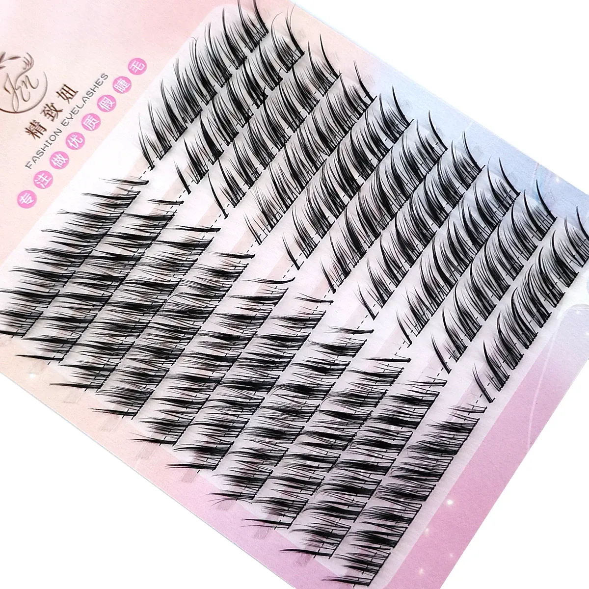 3D Fluffy Single Cluster Eyelash Extension Segmented Natural Mink Fox Eye Effect makeup Lash Individual False eyelashes