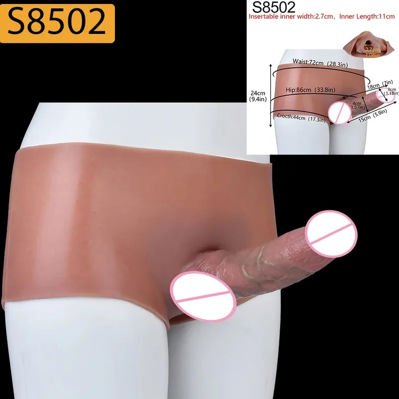 Strap-On Lifelike Penis Cover насадка на член Large Hollow DildoPants Intimate Adult Sex Toy for Couples Sex — image 21