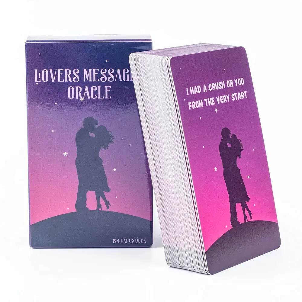 64 cartas amantes mensagens oracle cartões para festa de família alta qualidade fortuna dizendo cartas de adivinhação baralho jogo de tabuleiro 10.3*6cm — image 2