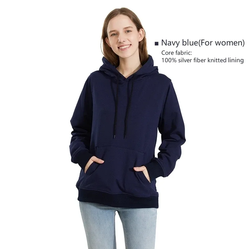 Anti-radiation 100% silver fiber knitted lining sweatshirts Mobile phone computer Electromagnetic radiation shielding clothing — image 14