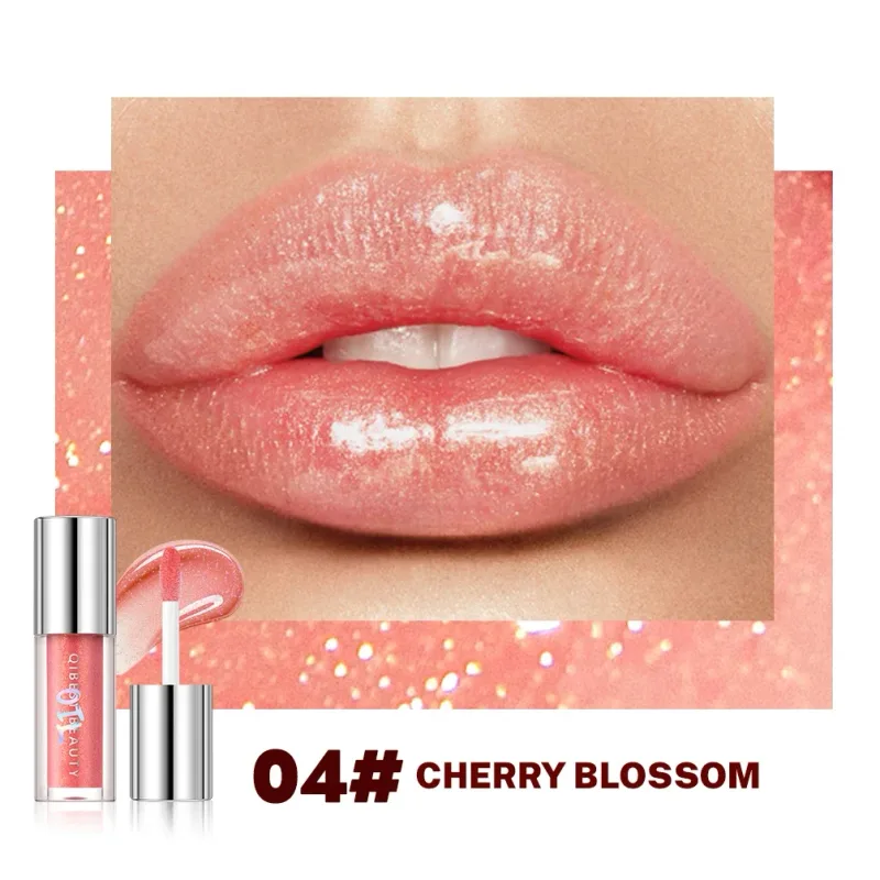Qibest 8 Colors Moisturizing Diamond Shimmer Glitter Lip Gloss Makeup Sparkling Glitter Liquid Lipstick Pearl Lipgloss Tint — image 10