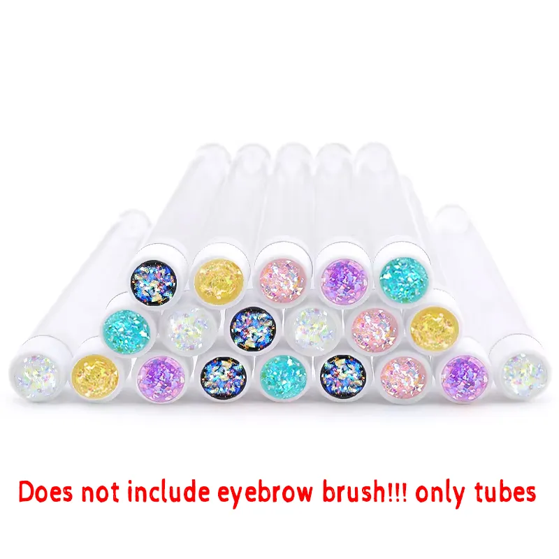 20pcs Reusable Makeup Brushes Tube Dust-proof Eyebrow Brush Tubes with New Lashes Resin Drill Replaceable Eyelash Extension Tool — image 3