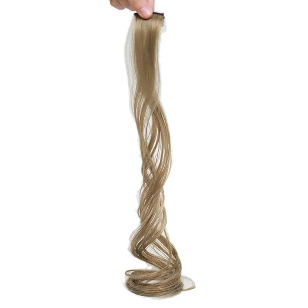 Colored Large Wave Long Curly Wig Ear Hanging Dye Hair Extensions Invisible High Temperature Silk Synthetic Wig Patch — image 18