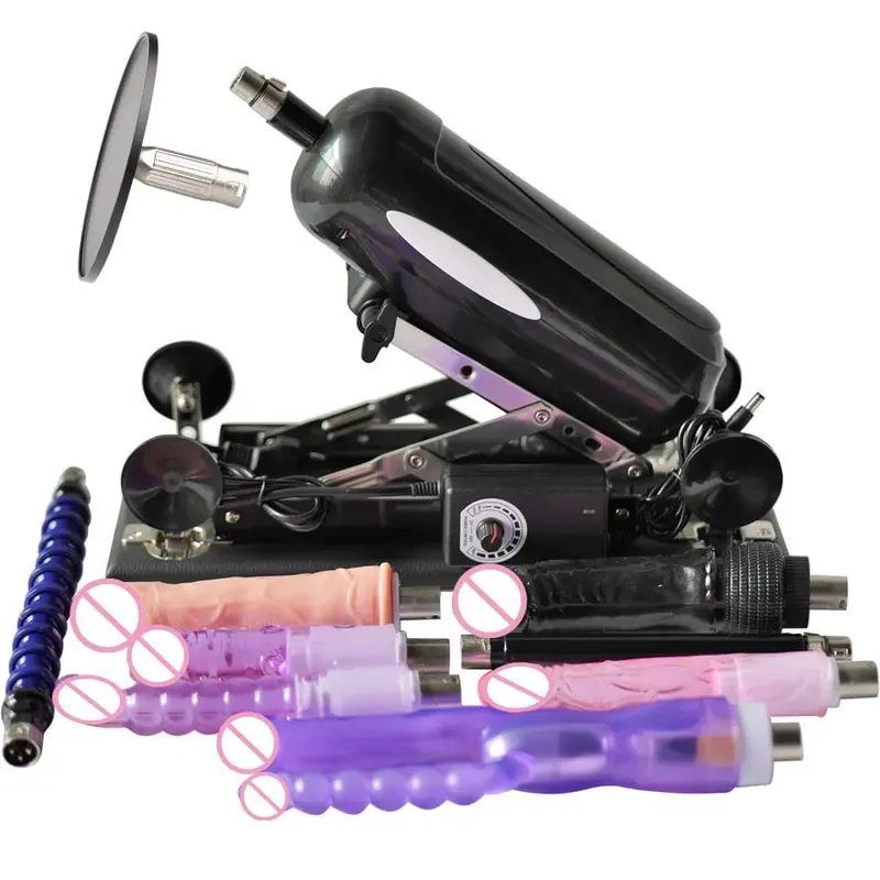 Sex Machine Gun with Big Dildo Automatic Thrusting Machines for women Retractable 8 Accessories Vibrator Masturbation