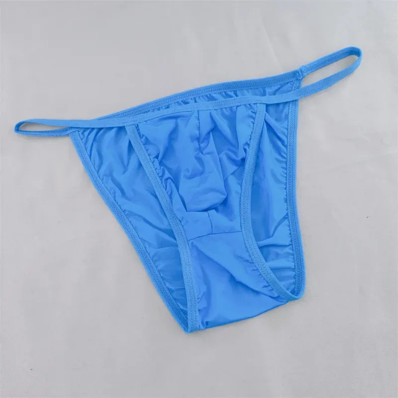 Solid Color Briefs Men Underwear Ultra Thin U Pouch Panties Low Waist Seamless Quick Dry Briefs for Daily Wear — image 28