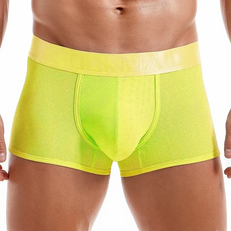 Sexy Underwear Mens Flat Corner Pants Ice Silk Breathable Youth Quadrangle Pants Guard Pants Mesh Quick Drying — image 22