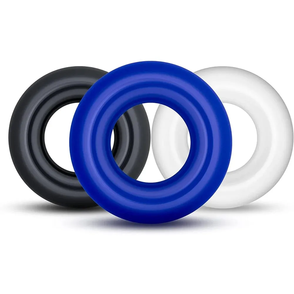 Silicone Cock Penis Rings with Enlargers Erection Enhancing Ultra Soft Long Lasting Stronger Adult Sex Toys for Men Couples
