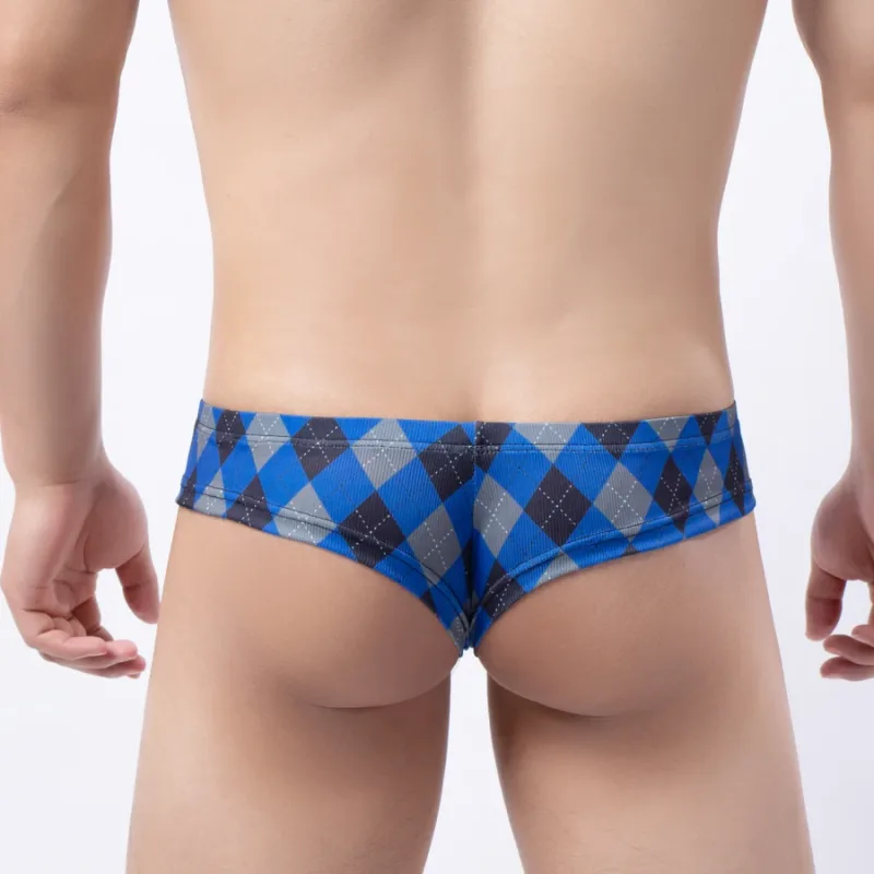 4pcs Breathable Plaid Thin Sexy Man's Underwear Briefs Quick-drying Men's Briefs Bikini Gay Underwear Men's lingerie Sexi Y32 — image 2