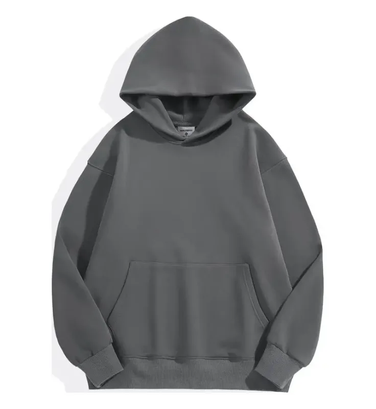 DIY Custom Your Brand LOGO 500GSM Heavy Weight New Autumn Winter Casual Thick Cotton Men's Top Solid Color Hoodies Sweatshirt — image 10