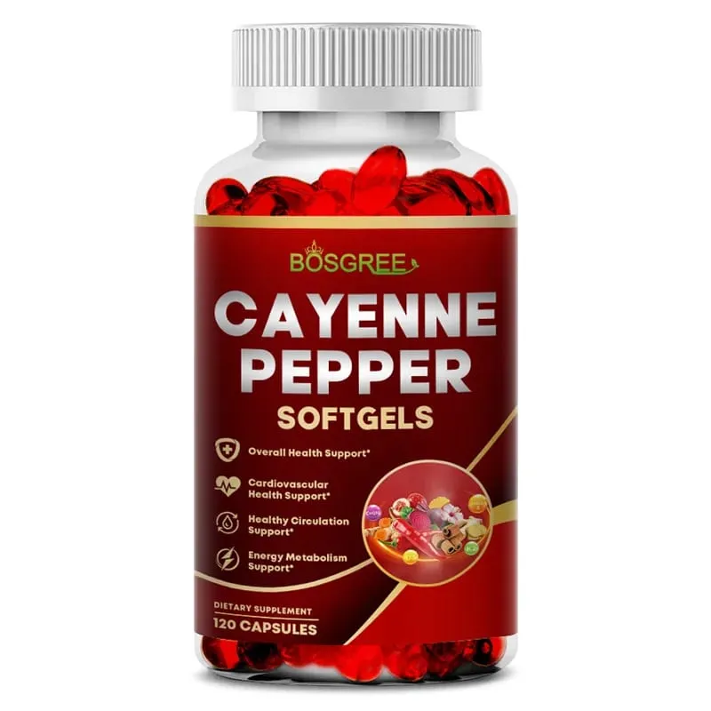 Cápsulas de pimienta de Cayena: apoya la salud cardiovascular, mejora la digestión y la circulación sanguínea, vitaminas D3 K2, suplemento herbario — image 9