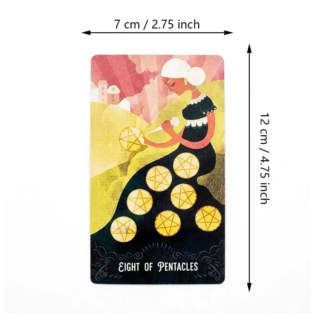 Star Maiden Tarot Deck 78-Card Deck Aesthetic Celestial Divineไพ่ทาโรต์ 2 ชิ้นกล่องแข็งคู่-นูน 12*7 ซม. — image 5
