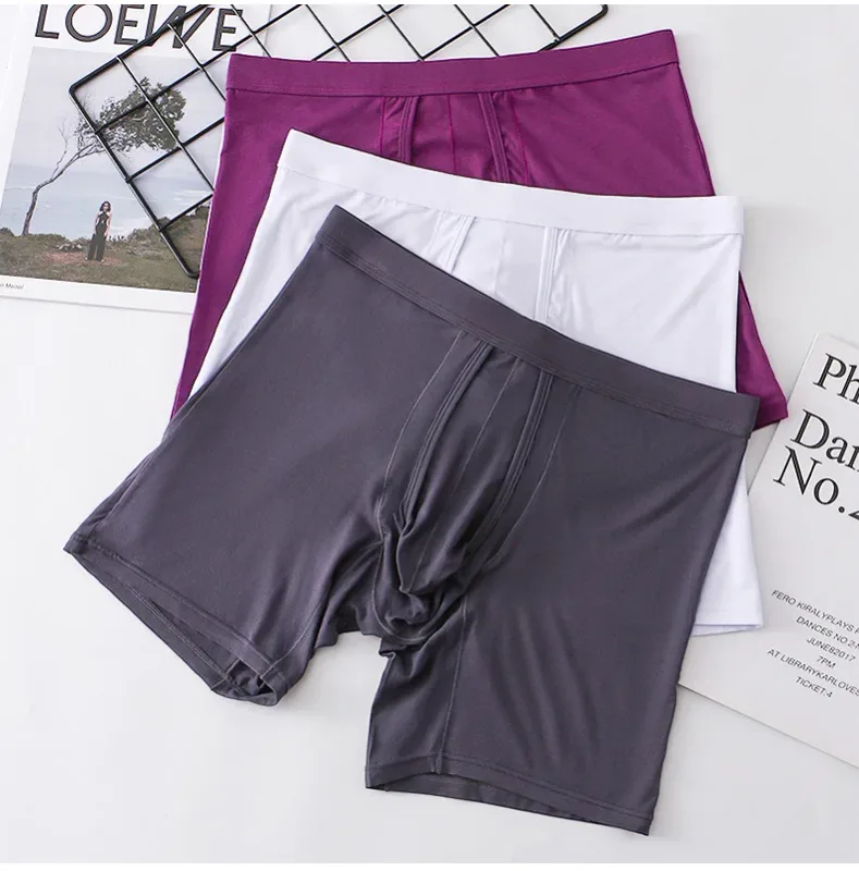 2PCS Mens Long Legs Underwear Separate Ball Pouch Breathable Comfort Sport Seamless Boxer Trunks Shorts Calzoncillo Hombre — image 18