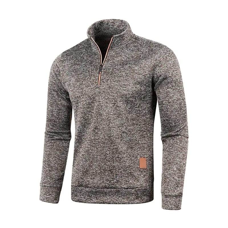 Men Sweatshirts Spring Thicker Pullover Half Zipper Pullover for Male Hoody Outdoor Sweatshir Autumn Solid Color Turtleneck Swea — image 31