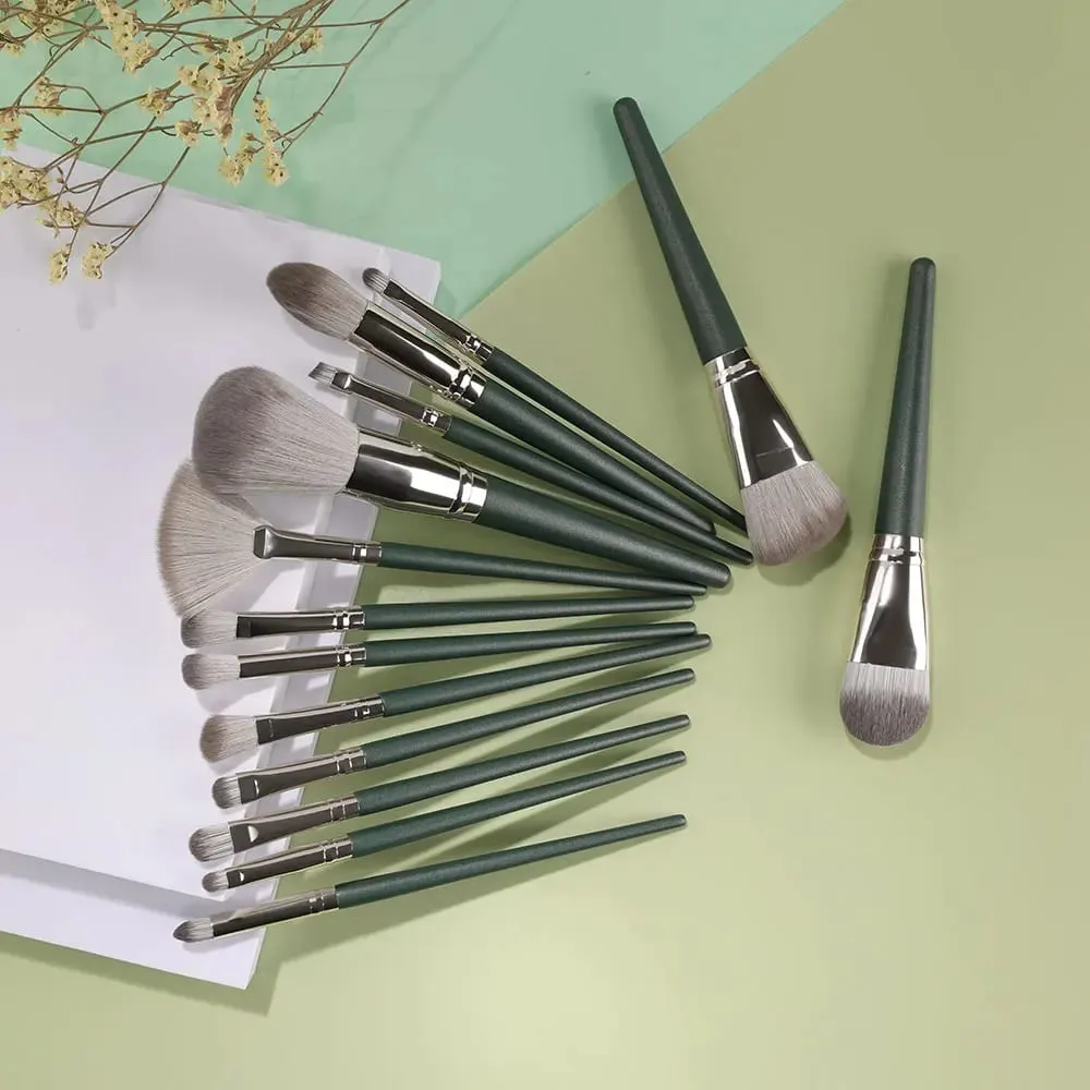 10/14Pcs Makeup Brushes Set EyeShadow Foundation Women Cosmetic Loose Powder Blush Super Soft Blending Make Up Brush Beauty Tool — image 6