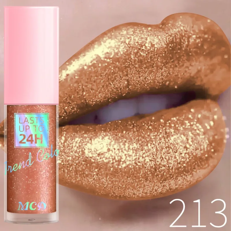 18 Colors Diamonds Glitter Lip Gloss Long Lasting Waterproof Liquid Lipstick Pearl Shining Lip Color Sparking Lip Makeup Women — image 17