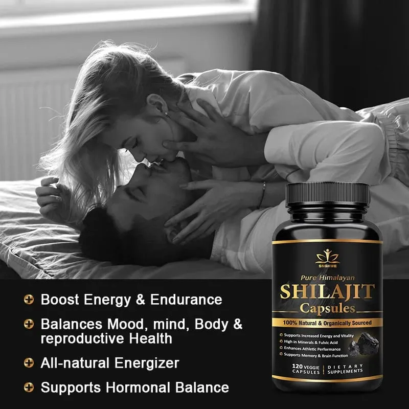 Himalaya Shilajit Capsule Original High in Trace Minerals& Fulvic Acid for Energy Muscle Strength&Immunity Endurance for Adult