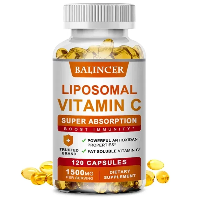 Liposomal Vitamin C 1500mg High Absorption Vitamin C Immune System & Collagen High Potency Fat Soluble Ascorbic Acid Supplement