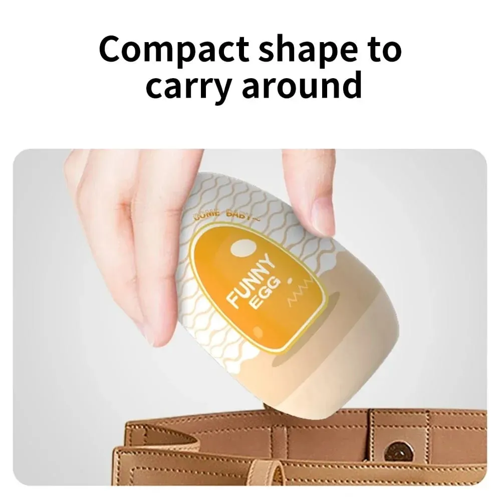 Mini Portable Masturbation Egg Cup Realistic Vagina Beginner Soft Masturbation Cup Penis Massager Stimulator Sex Toys for Man — image 5