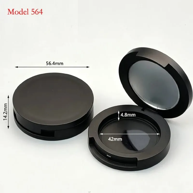 Harga Batch Untuk Warna Hitam Bentuk Bulat Plastik Kemasan Makeup Wadah Bedak Kompak Kosong Wadah Perona Pipi Bedak — image 7