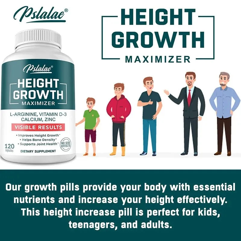 Natural Height Growth Maximizer for Kids Teens and Adults Zinc and Calcium Increase Peak Height Supplement Bone Strength — image 4