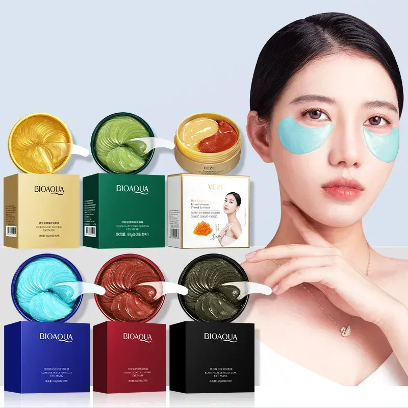 Collagen Eye Mask 60pcs Moisturizing Hydrating Firming Anti Dark Circles Eye Bags skincare Gel Masks Eyepatch Beauty Eye Patches — image 2