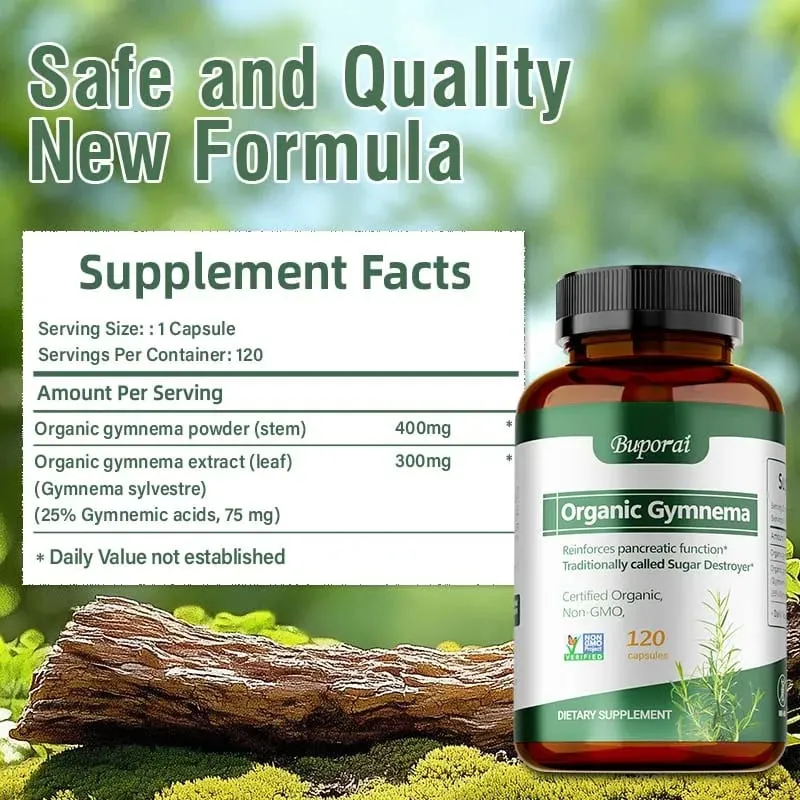 Organic Gymnema - Enhance Pancreatic Function Promote Intestinal Health and Absorption Balance Health Levels Non-GMO — image 2