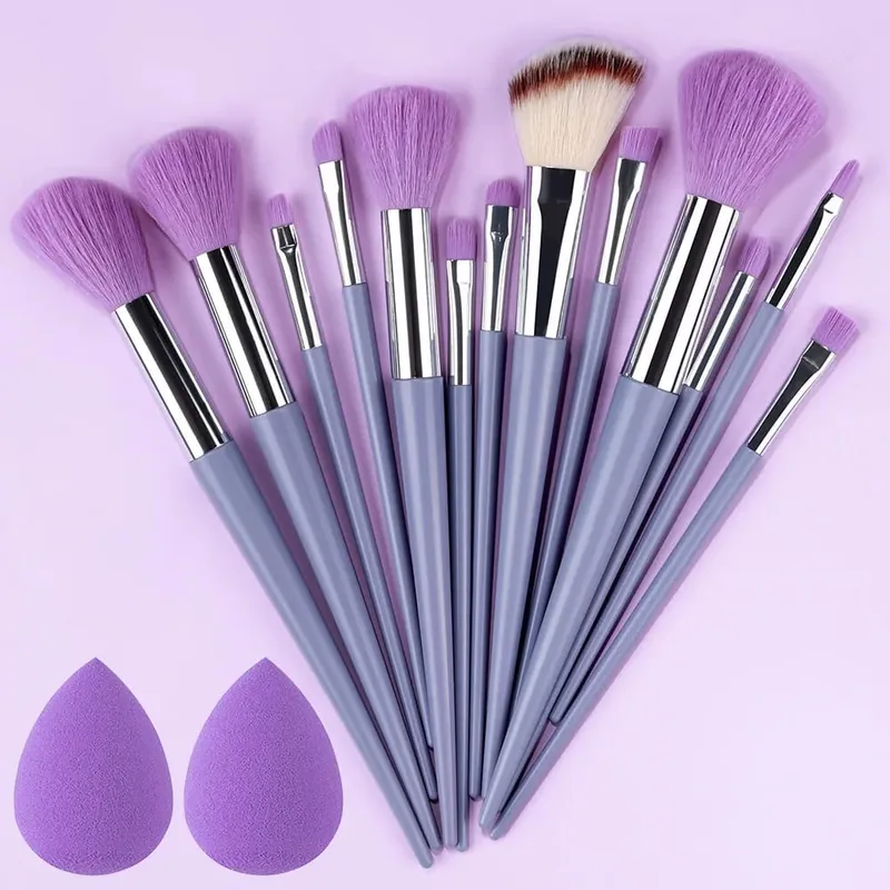 10/14Pcs Makeup Brushes Set EyeShadow Foundation Women Cosmetic Loose Powder Blush Super Soft Blending Make Up Brush Beauty Tool — image 33