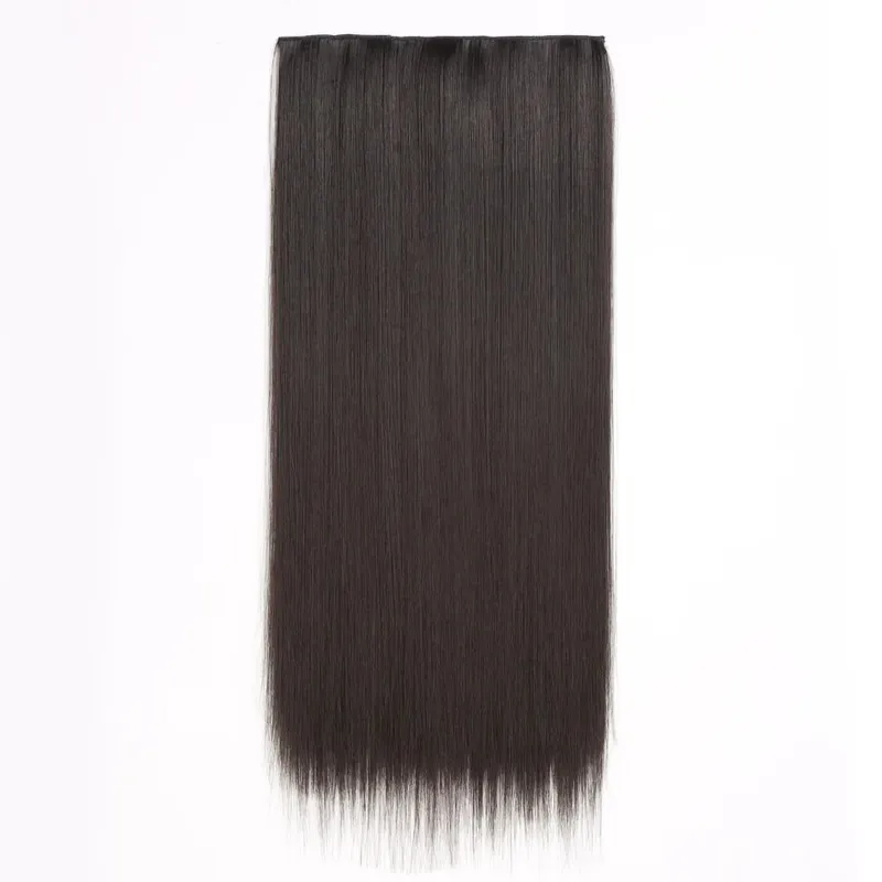 Synthetic Clip in Hair Extensions 6 Pcs/Set 16 Clips Long Straight Hairpieces Clip On Hair Extension for Women Blonde — image 30