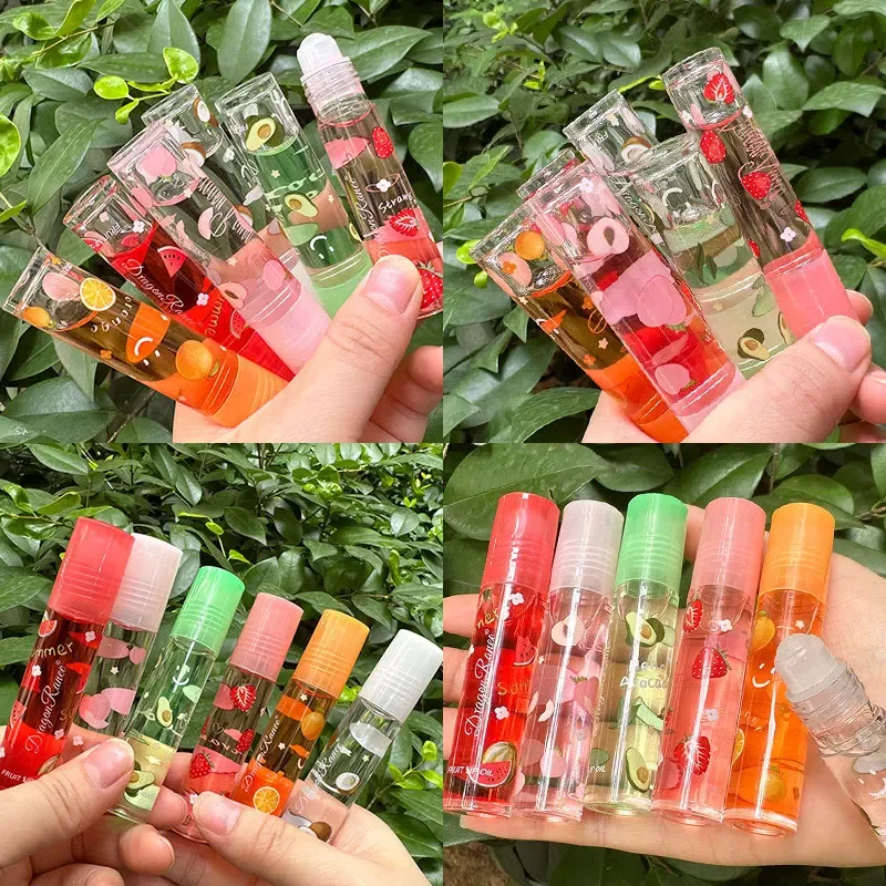 6 Color Plumping Clear Lip Oil Mirror Water Lip Gloss Lip Glaze Transparent Liquid Lipstick Moisturizing Fruit Lips Care Make Up — image 5