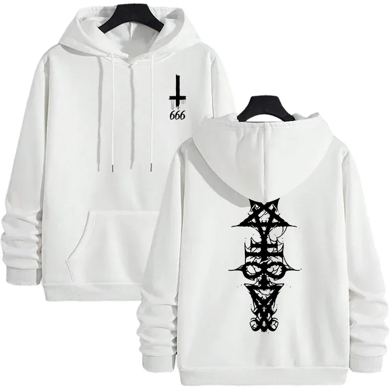 Mens Gothic Hoodie Satanic Symbol Print Street Fashion Warm Pullover Unisex Oversized Sweatshirt Outerwear Autumn Winter Outwear — image 31