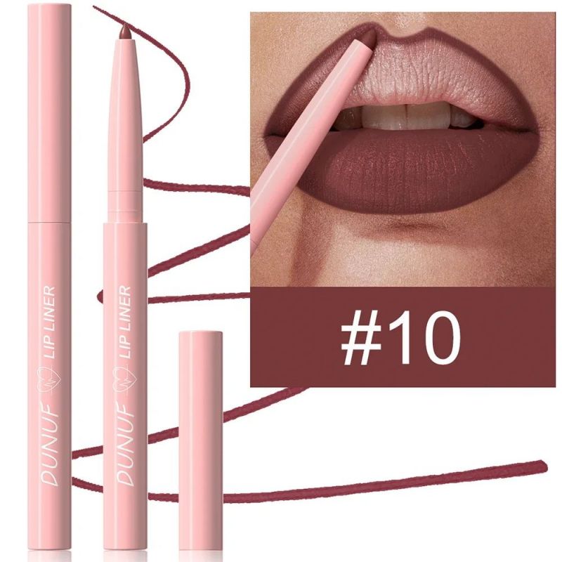 12 Kinds Of Waterproof Lip Liner In Different Colors Matte Finish Easy Coloring Non Fade Color Rendering Lip Gloss Beauty
