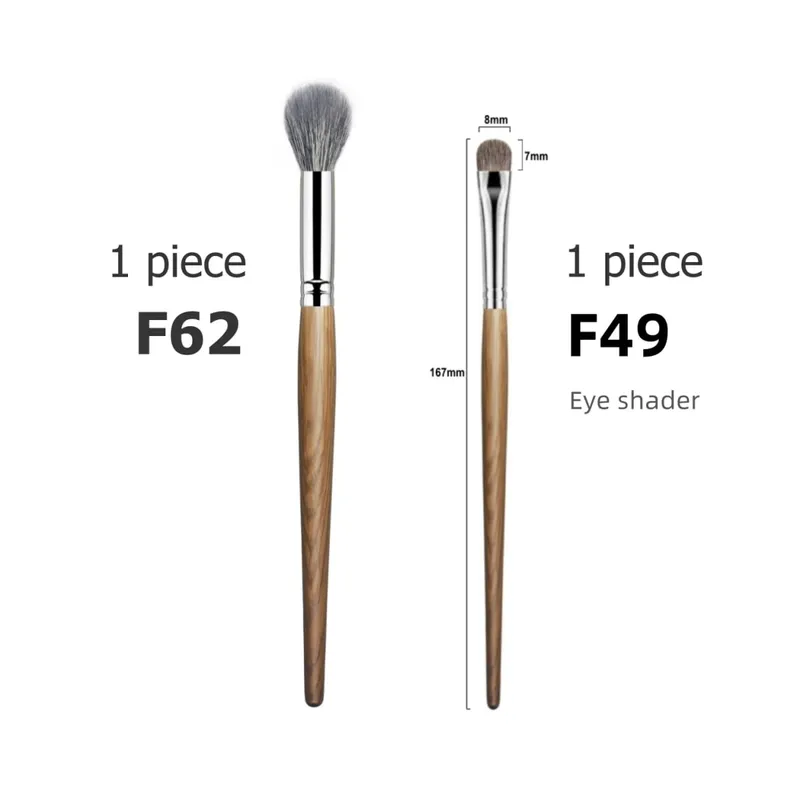 Small Contour Brush Bronzer Blush Soft Fluffy Natural Goat Hair Face Makeup Brushes Kit — image 16