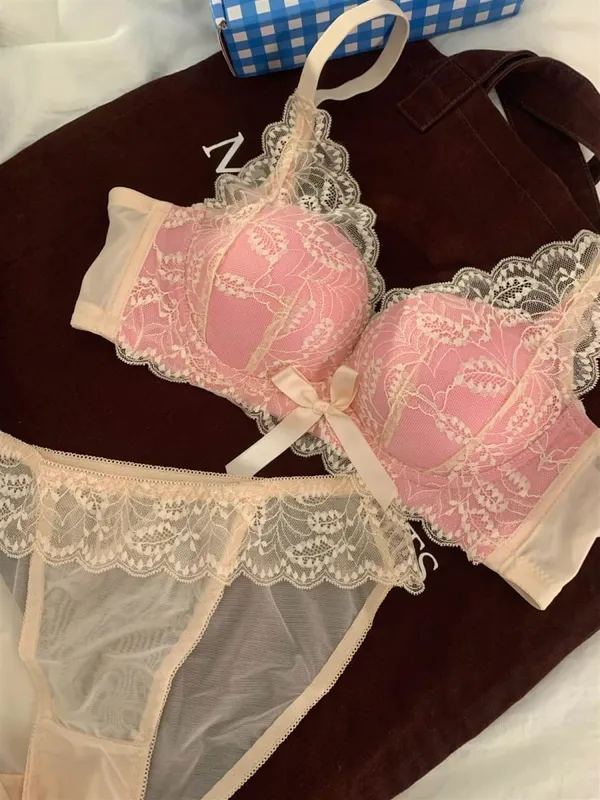 ホット販売ワイヤレスレースブラジャー女性スモールバスト厚いパッド入りプッシュアップリフト抗たるみサイドサポートセクシーなランジェリー 32‑38 AB — image 11