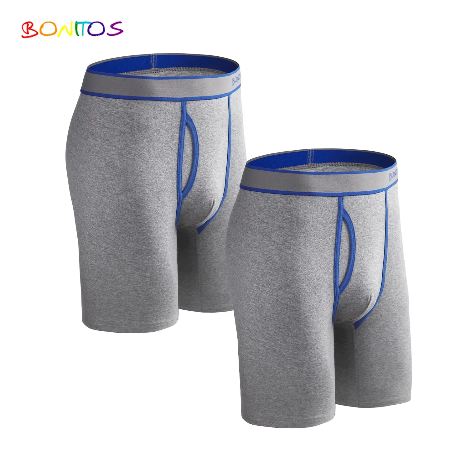 2pcs Pack ขายาวกางเกงขาสั้นผู้ชายกางเกงชุดกางเกง Homme Boxershorts ลื่นชุดชั้นในสำหรับชายผ้าฝ้ายชายเซ็กซี่ชุดกล่อง GYM — image 15