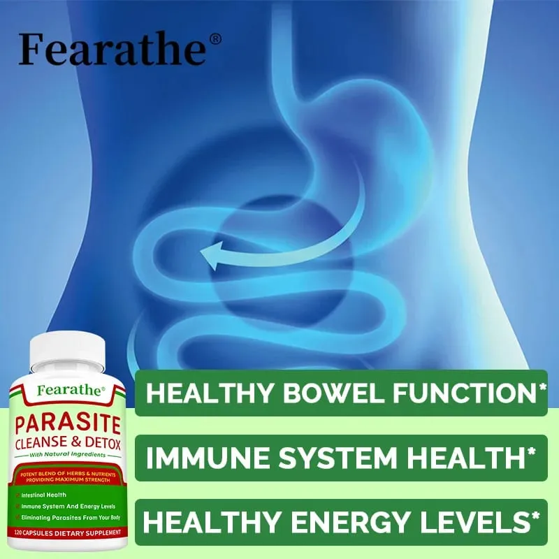 Parasite Cleanse - Bowel Cleansing Supplement Digestive Health Immune Health Parasite Removal Natural Gut Health