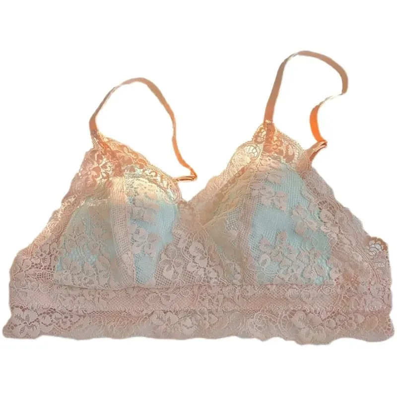 French Summer Bralette - Wireless Push-Up Bra for Small Chest Ultra-Thin Triangle Cups & Sexy Lingerie Set & Sexy Tushy — image 5