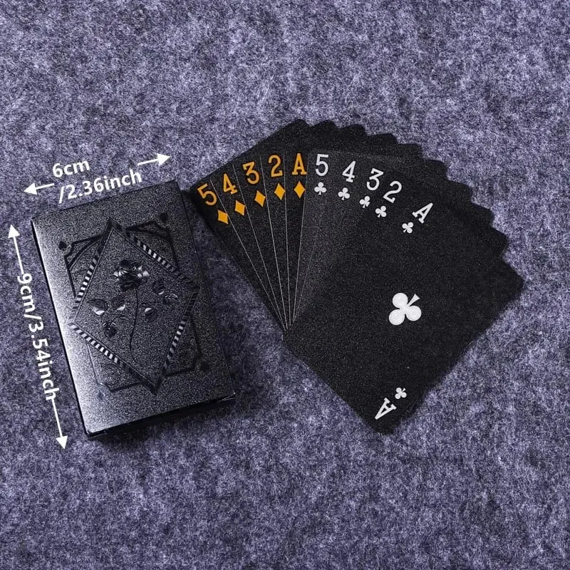 Color Black Gold Playing Card Game Card Group Waterproof Poker Suit Magic Dmagic Package Board Game Collection Entertainment — image 5