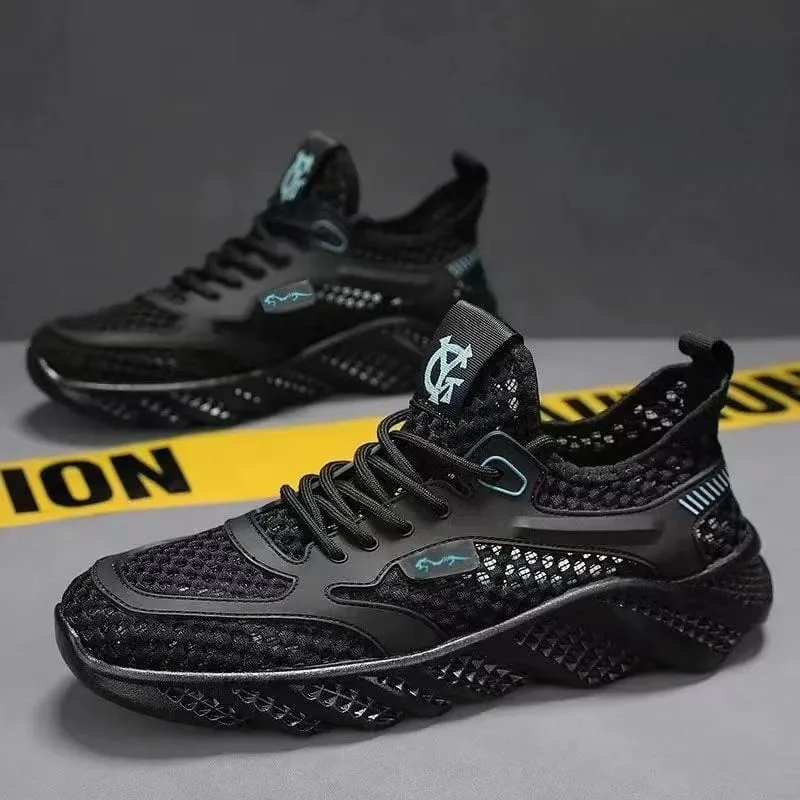 Neformální obuv pro muže Všestranná Pohodlná síťovina měkká podrážka Běžecké botyHollow Out Outdoor Trendy Pánská sportovní obuv — image 5