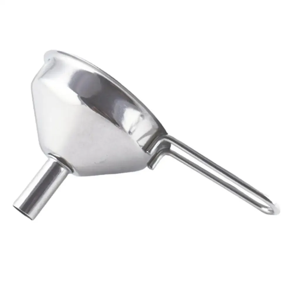 1PC Stainless Steel Mini Funnel Kitchen Oil Liquid Funnel With Stable Handle Wide Mouth Funnel For Canning Kitchen Tools