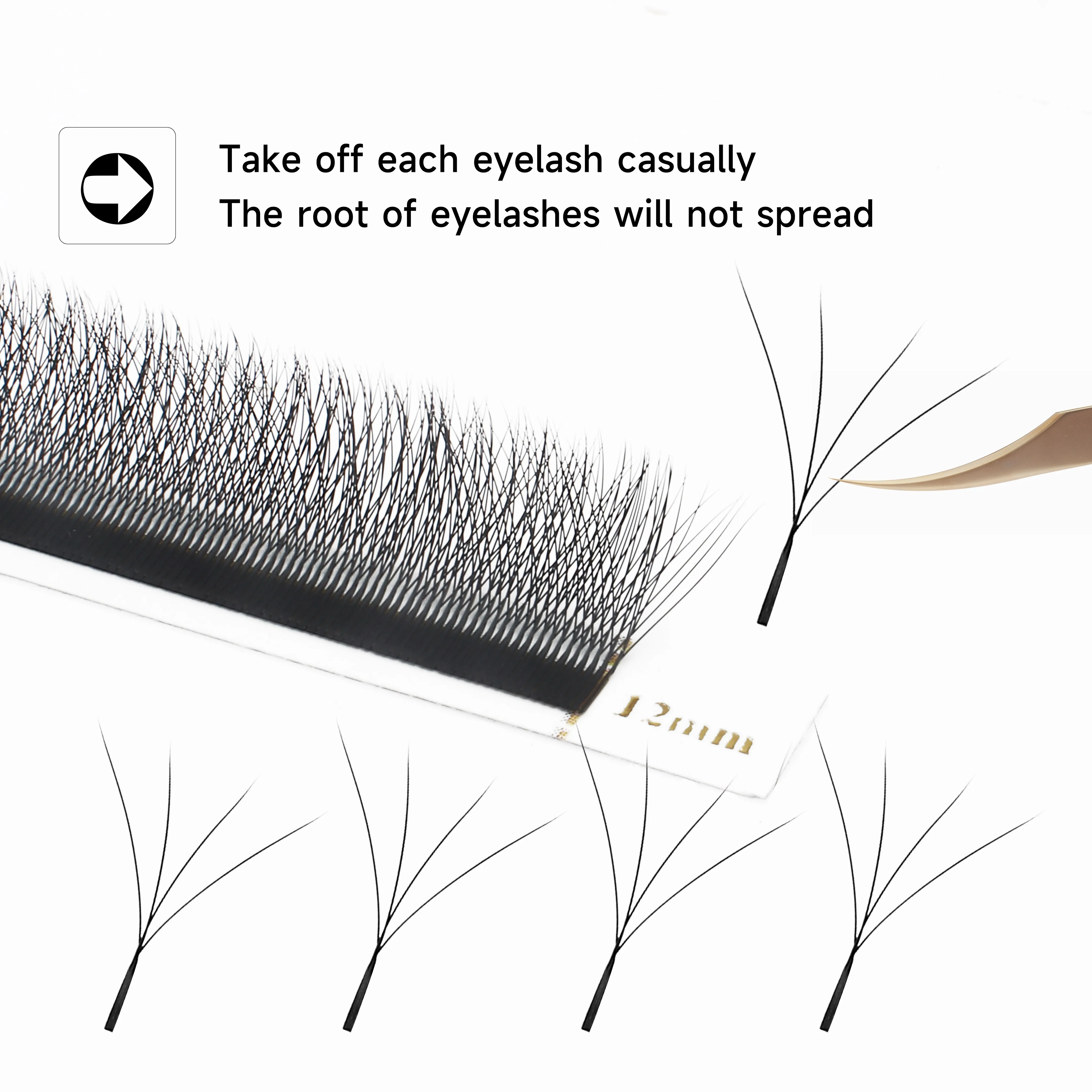 W Shaped Bloom 2D 3D 4D 5D 6D 7D 8D Automatic Flowering Premade Fans Eyelashes Extensions Natural yy Individual Lashes — image 5