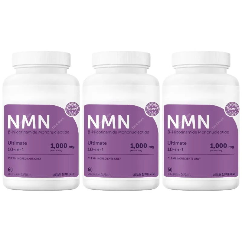NMN kapsle 1000 mg na porci s Resveratrolem CoQ10 Vitamin C Vegan Formula Denní wellness doplněk Čisté ingredience 120Ct