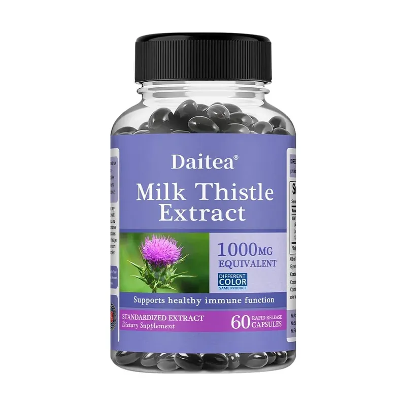 Milk Thistle Capsules - 1000mg for Health Boosts Liver Detox Antioxidants for Skin and Digestive Liver Health