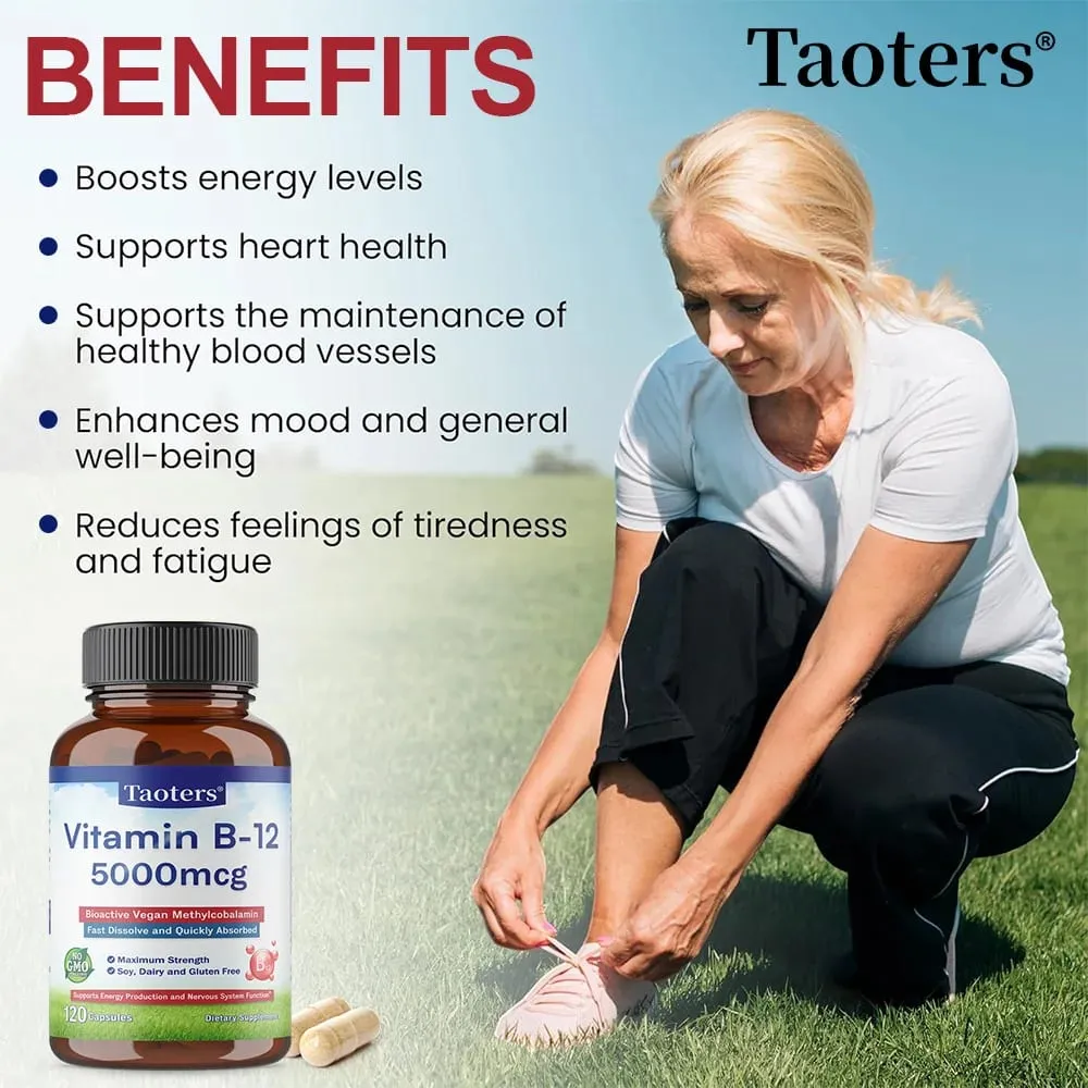 Βιταμίνη B12 5000 Mcg - Extra Strength - Συμπλήρωμα για την υποστήριξη των επιπέδων ενέργειας Ψυχική διαύγεια Νευρικό σύστημα Υγεία — image 5