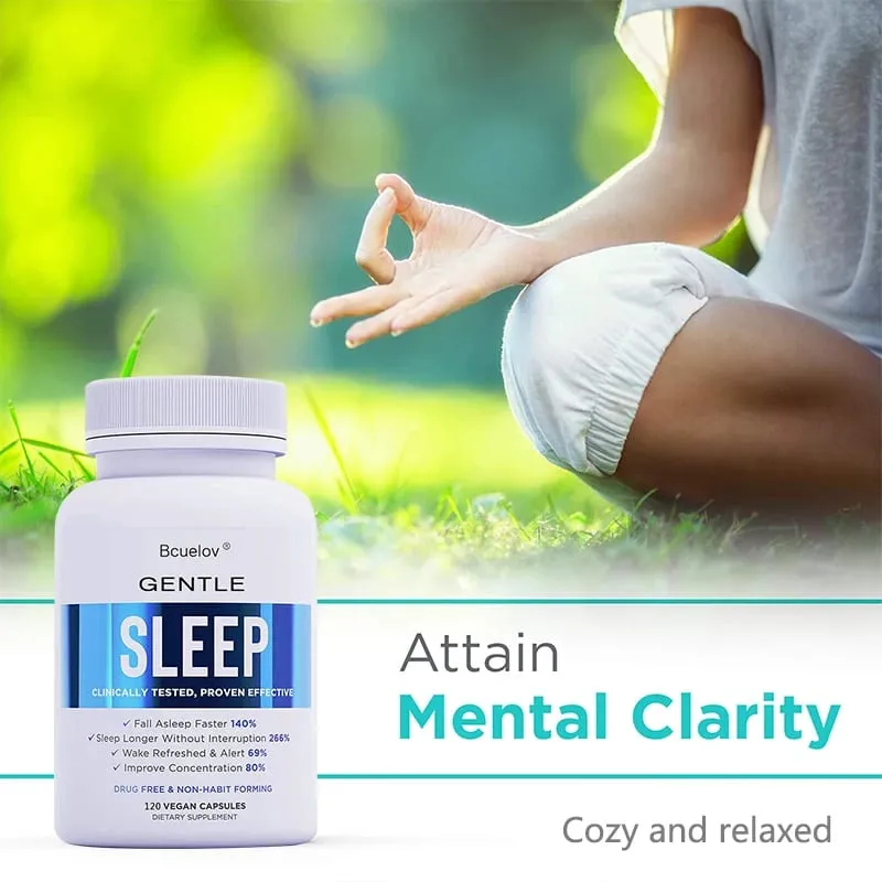 Bcuelov Natural Sleep Supplement - Helps Fall Asleep Faster and Relieves Stress — image 5